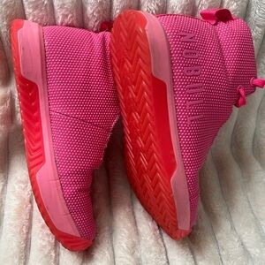 NOBULL Women's Bright Pink High-Top Sneakers